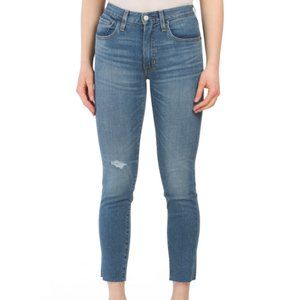 NWT Frye Jeans Sz 25 Sienna Cropped Ankle Skinny Mid Rise Denim Raw Hem